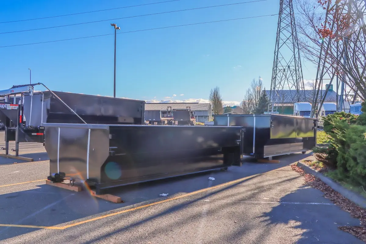 Roll-off dumpster ready for waste disposal at job site for Estate Cleanout Dumpster Rental in Carpinteria
